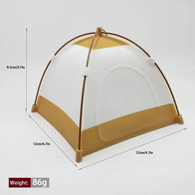1Set Camping Small Tent Model 1:12 Scale Decorative Miniature Scene Accessories Photography Props Toy Gift