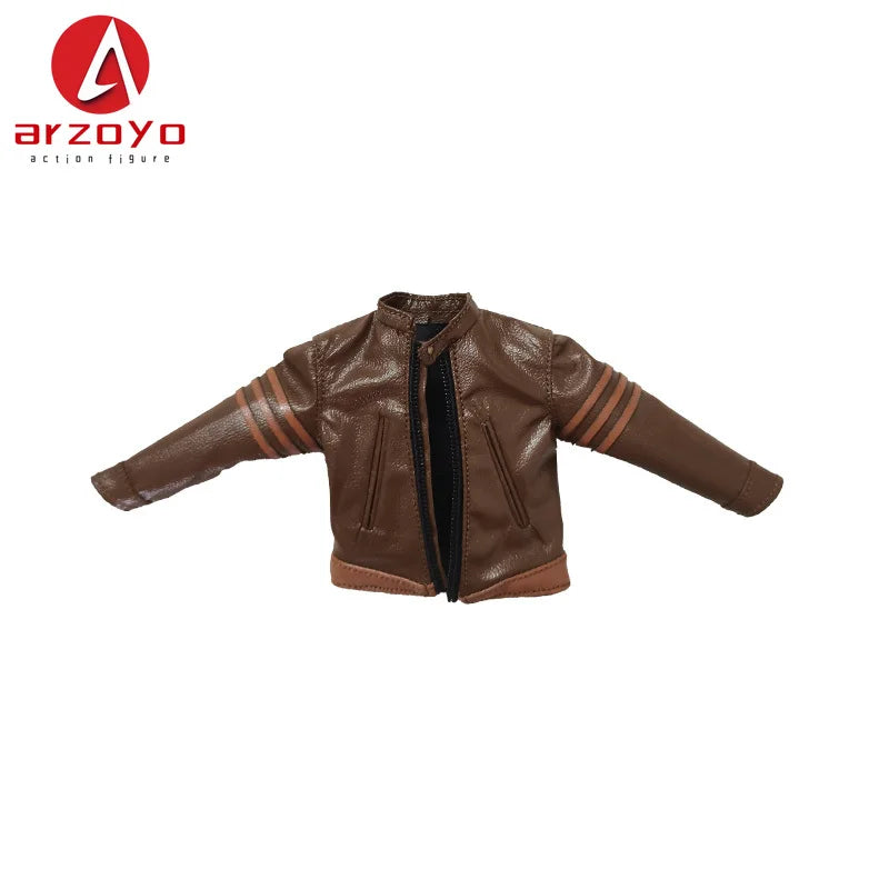 1/12 Scale Male Soldier Leather jacket Clothes Model Fit 6'' Logan Romankey Ant Notaman Male Soldier Action Figure Body