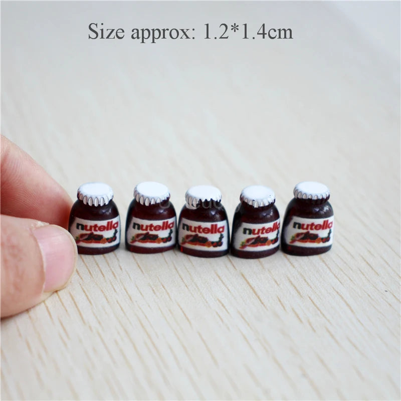5PCS 1/6 or 1/12 Scale Miniature Dollhouse Peanut Butter Salad Dressing Bottle Mini Kitchen Doll Food Accessories Toy