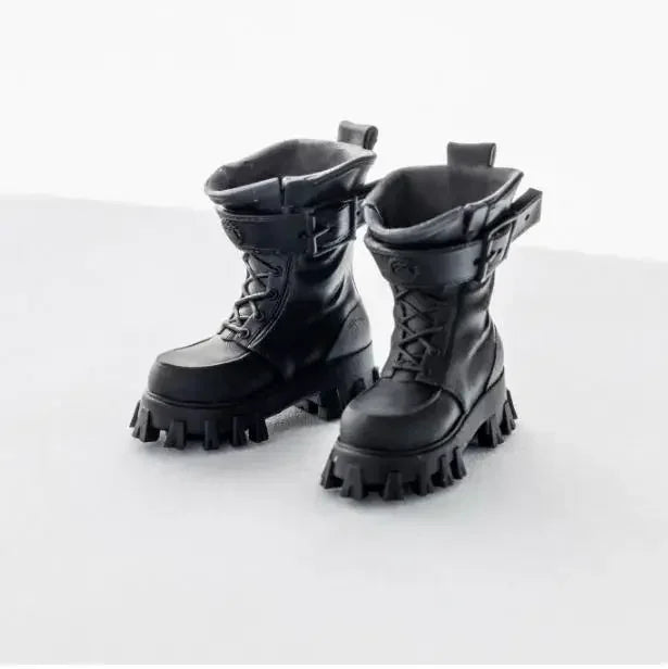 1/12 Scale Mobile Suit Girl Classic Black Combat Boots Model GK001 Fit 6in Action Figure Body Accessories Dolls