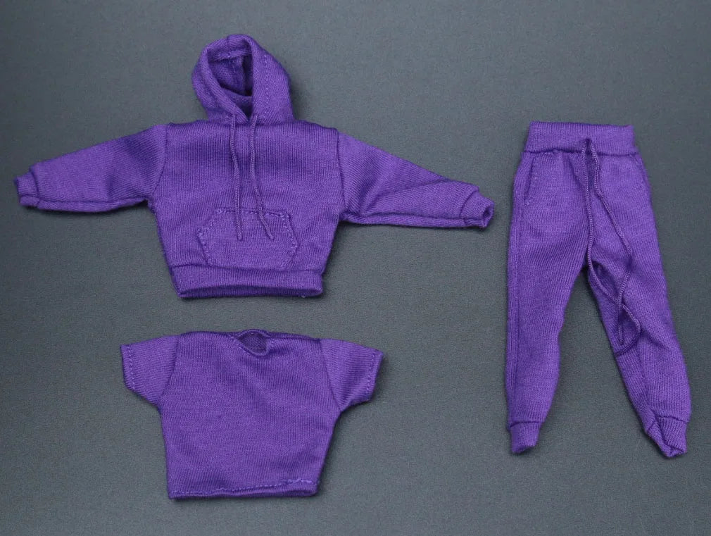 in stock 1/12 Scale male clothes black white yellow red white hoodie fit 6 inches action body model dolls
