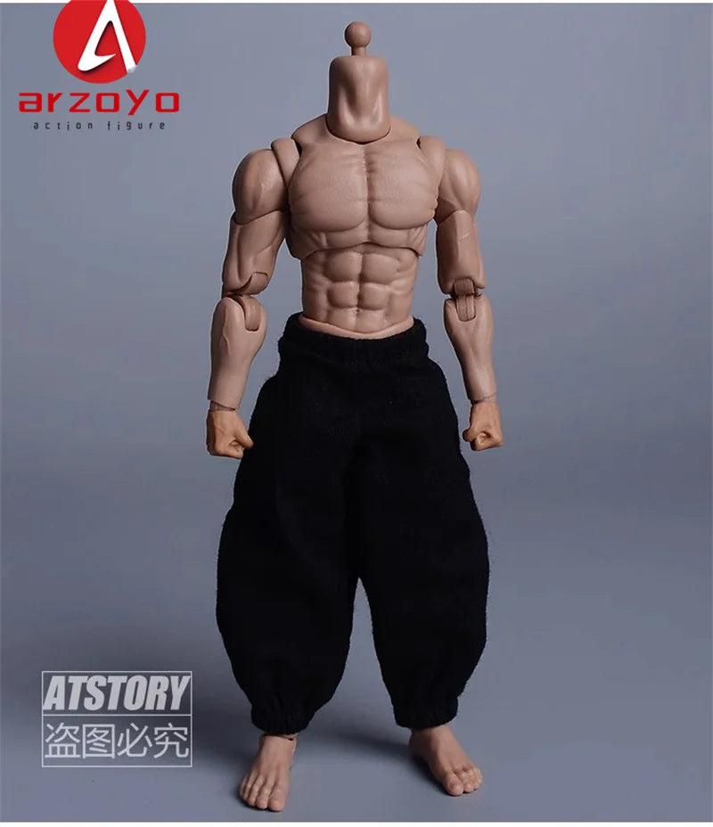 1/12 Scale Vintage Kung Fu Shoes T-shirt Pants Suit Clothes Lantern Pants Model for 6'' Romankey Male Soldiers Action Figure