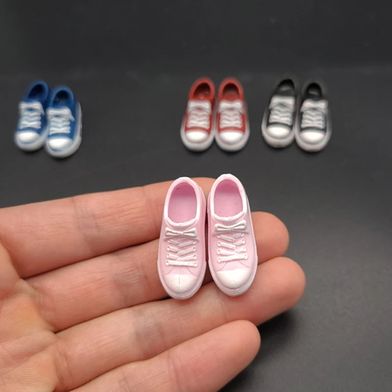 1/12 Scale Male Female Shoes Low-cut Canvas Model For 6 Inches Figma SHF BJD Dam TBLeague Action Figures Dolls Toys Gifts Fans