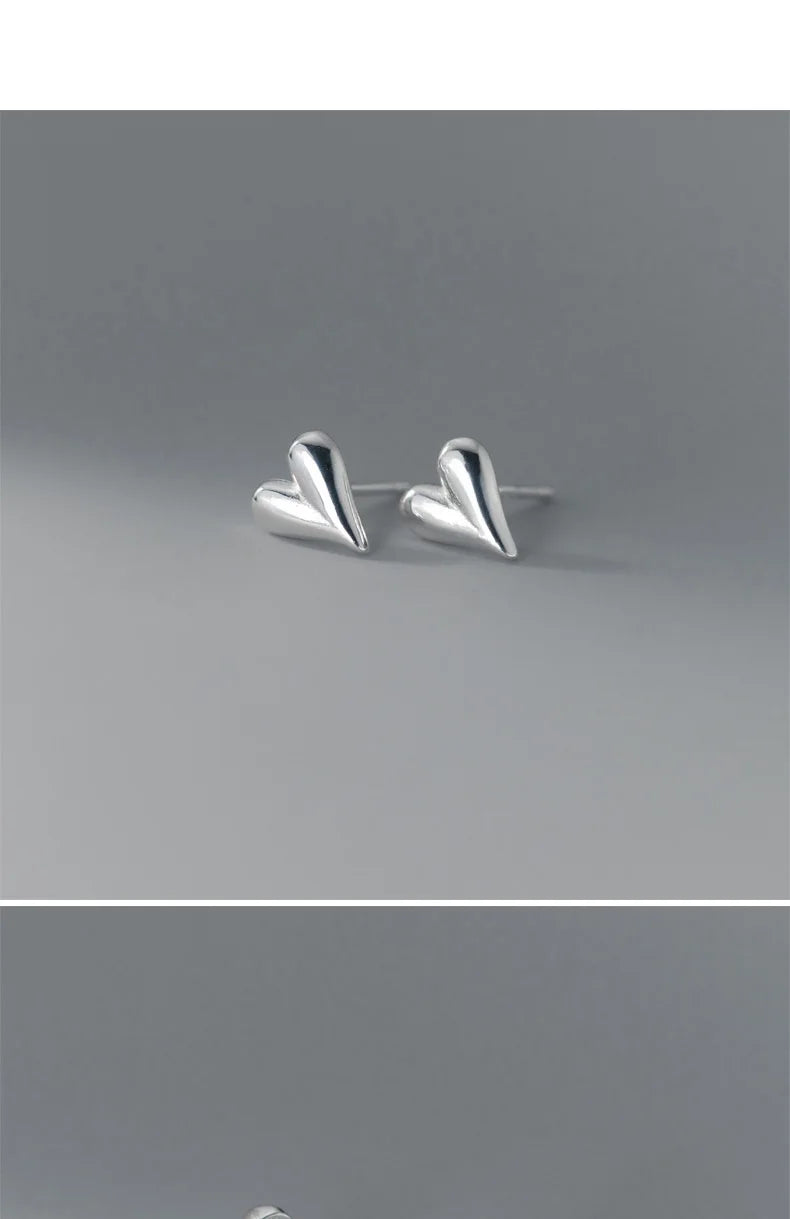 TrustDavis Real 925 Sterling Silver Sweet Heart Earrings for Daughter Mother‘s Day Birthday Gift Fine Jewelry DS3683