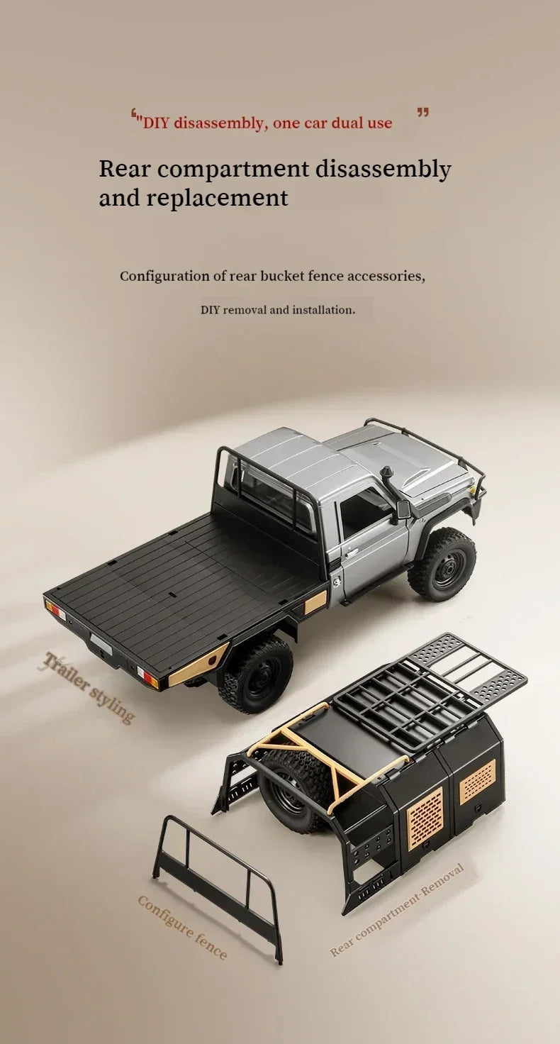 MN MN82 1:12 Retro Rc Car With LED Lights Full-scale Simulation LC79 Professional 4WD Remote Control Pickup RC Truck Model Toys