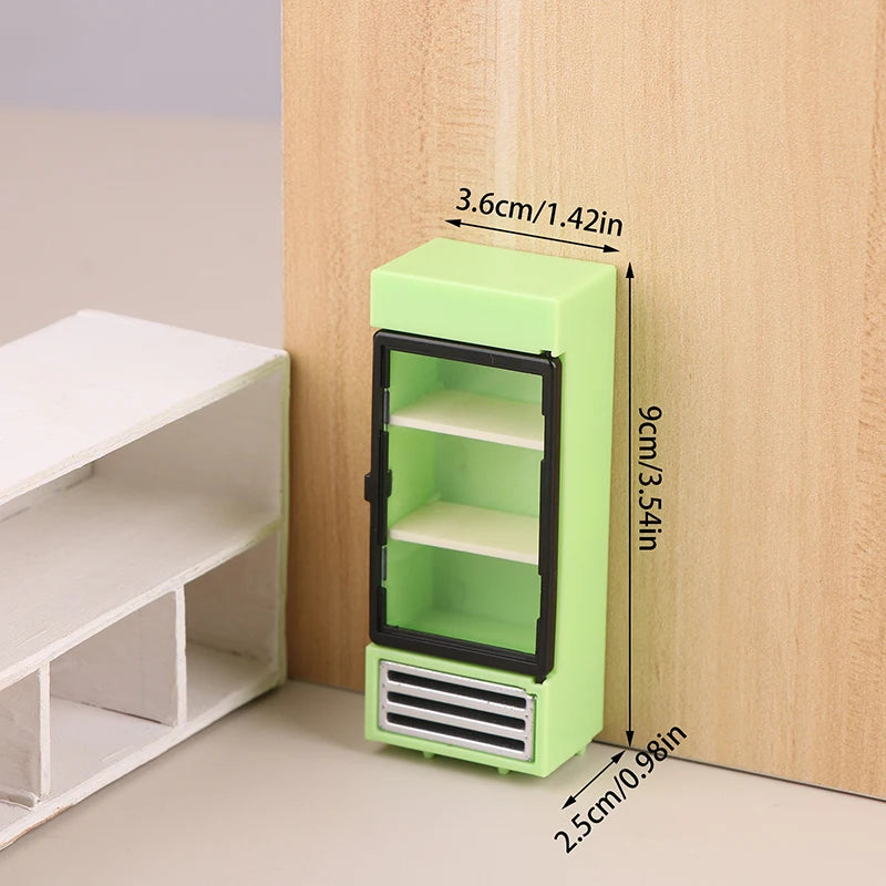 1/12 Simulation Refrigerator Freezer Model Dollhouse Mini Furniture Accessories Dolls House Decoration Toys