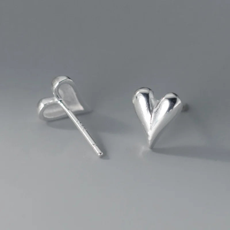 TrustDavis Real 925 Sterling Silver Sweet Heart Earrings for Daughter Mother‘s Day Birthday Gift Fine Jewelry DS3683
