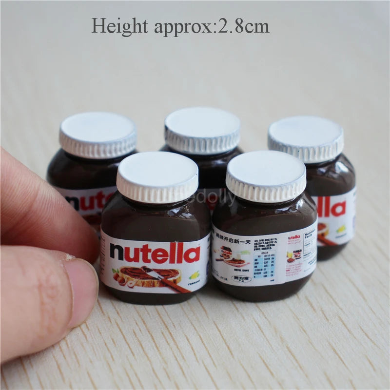 5PCS 1/6 or 1/12 Scale Miniature Dollhouse Peanut Butter Salad Dressing Bottle Mini Kitchen Doll Food Accessories Toy