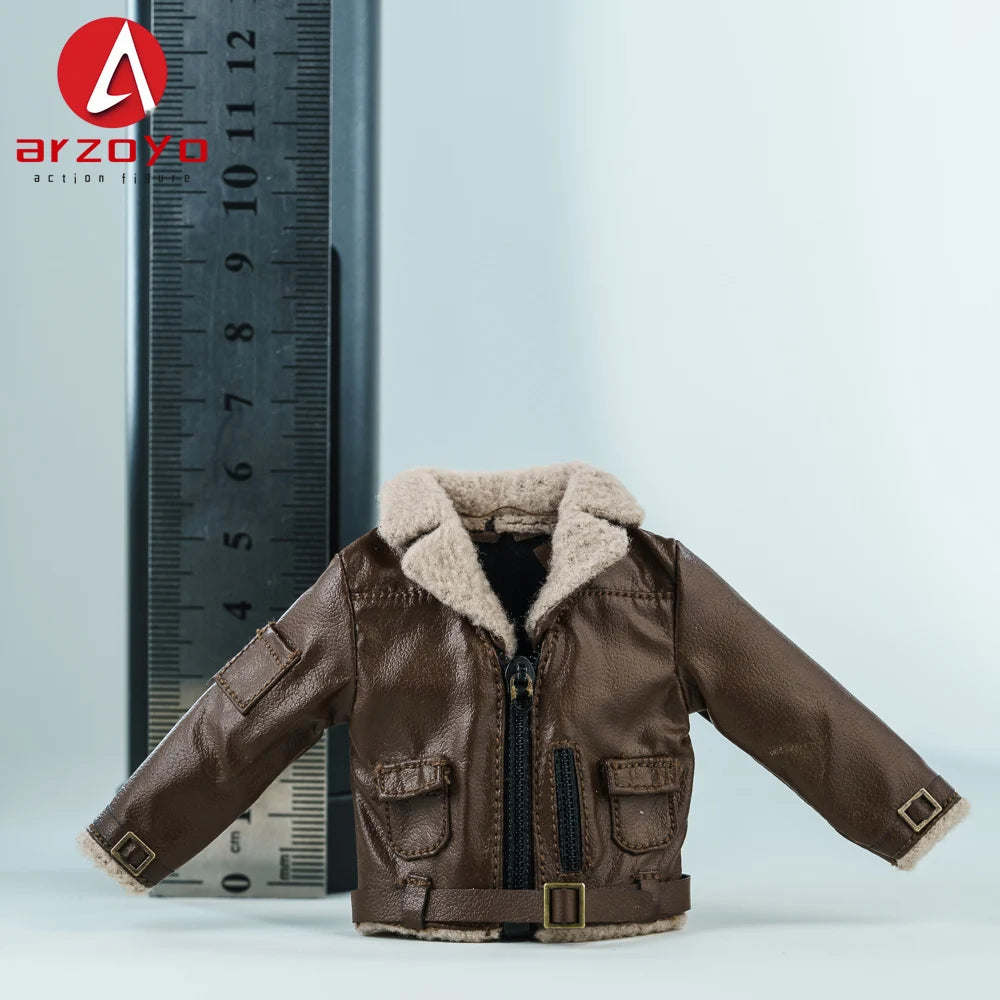 1/12 Scale Male Soldier Leather jacket Clothes Model Fit 6'' Logan Romankey Ant Notaman Male Soldier Action Figure Body