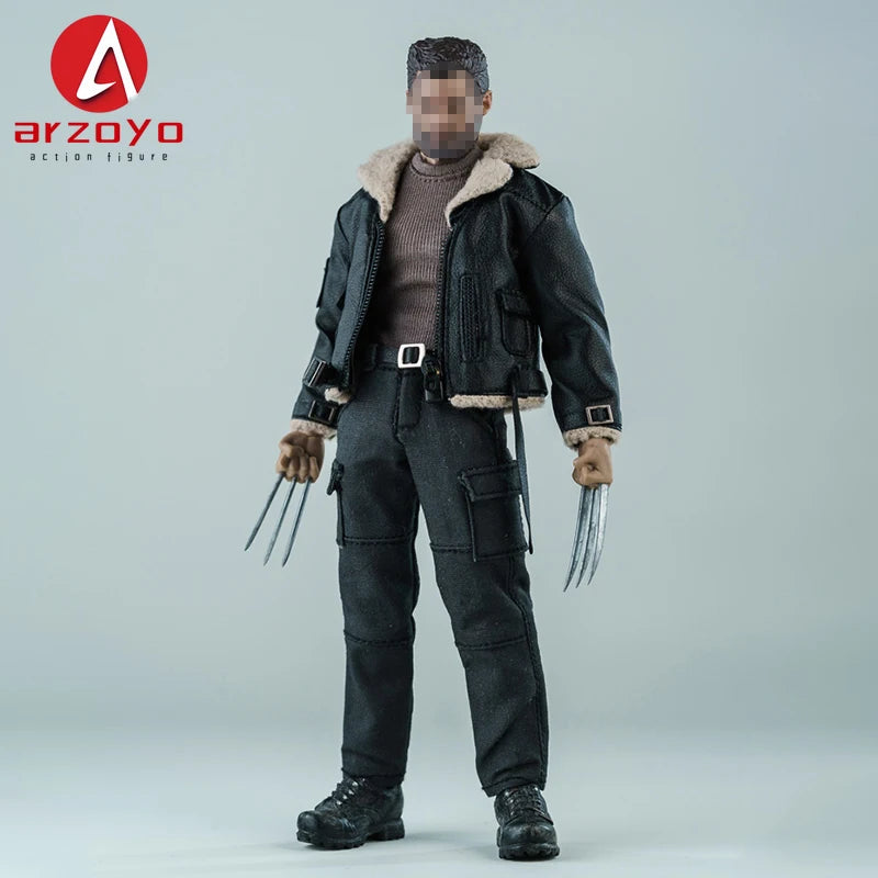 1/12 Scale Male Soldier Leather jacket Clothes Model Fit 6'' Logan Romankey Ant Notaman Male Soldier Action Figure Body