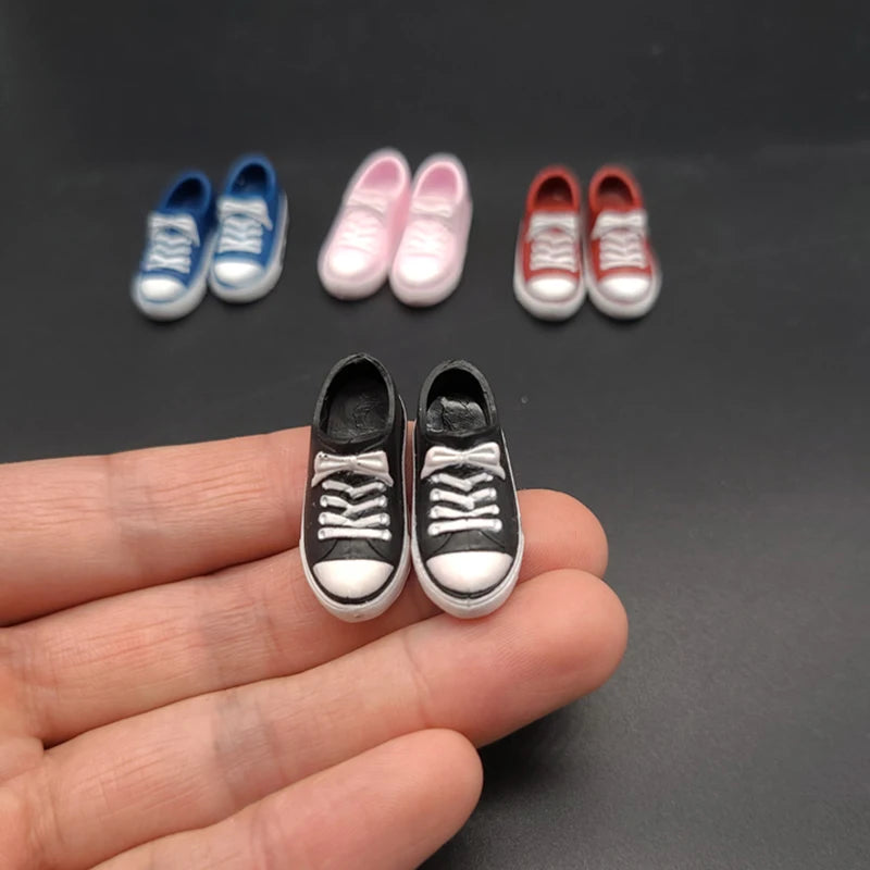 1/12 Scale Male Female Shoes Low-cut Canvas Model For 6 Inches Figma SHF BJD Dam TBLeague Action Figures Dolls Toys Gifts Fans
