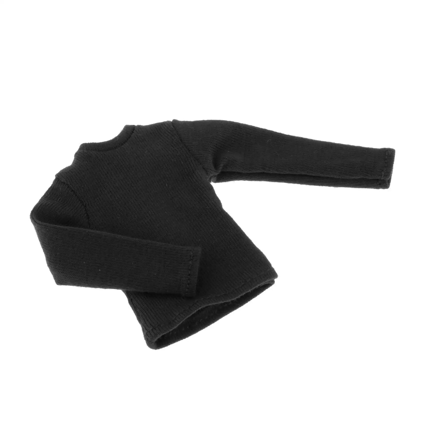 1/12 Scale Long Sleeve T Shirt Miniature Clothing Handmade Doll Clothes for 6in Doll Model Action Figures Accessory