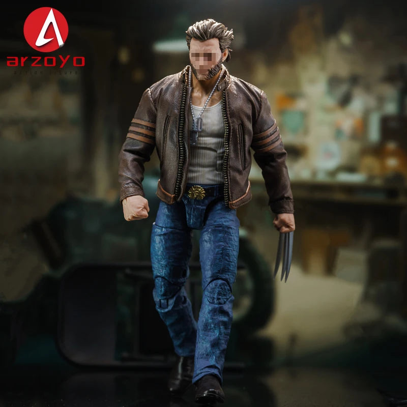1/12 Scale Male Soldier Leather jacket Clothes Model Fit 6'' Logan Romankey Ant Notaman Male Soldier Action Figure Body