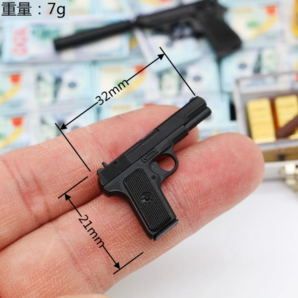 1/12 Scale Dollhouse Miniature Food Play Model Scene Mini Toy Gun Doll Decoration Accessories Toys