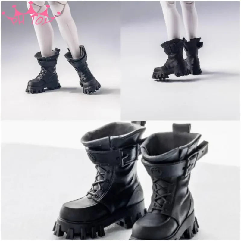 1/12 Scale Mobile Suit Girl Classic Black Combat Boots Model GK001 Fit 6in Action Figure Body Accessories Dolls