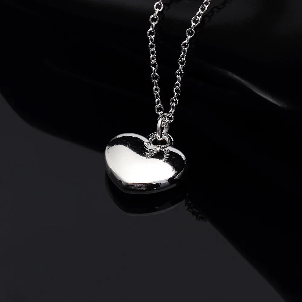 925 sterling Silver Solid Romantic heart Necklace For Women Fashion party wedding accessories jewelry christmas gifts