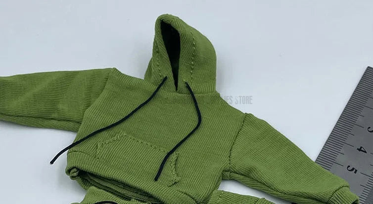 1/12 Scale Male/Female Soldier Clothing Trendy Casual Loose Fitting Hooded Sweater T-shirt Pants Set For 6" Action Figure Body