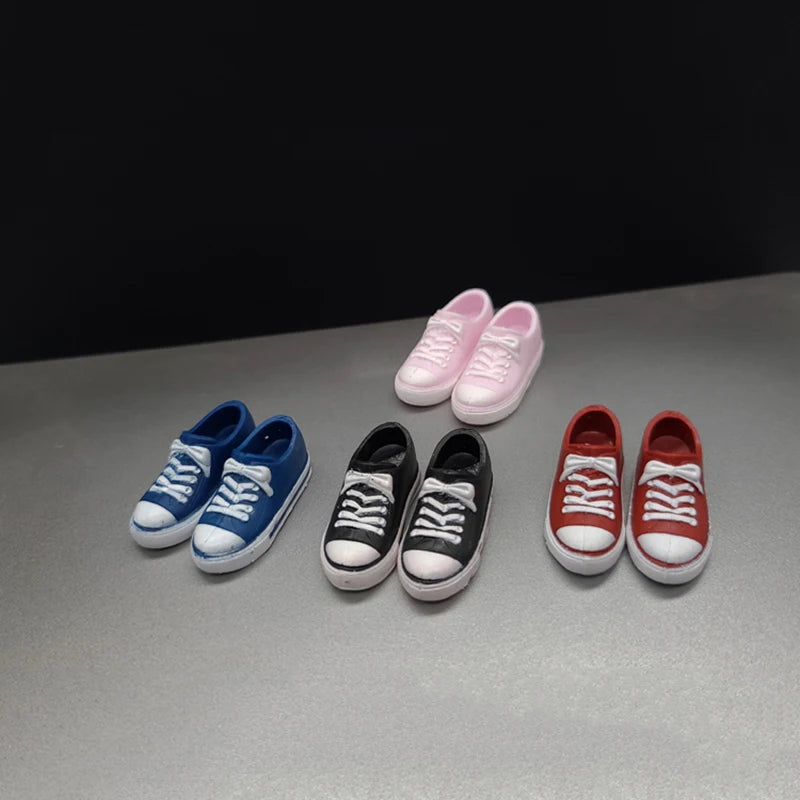 1/12 Scale Male Female Shoes Low-cut Canvas Model For 6 Inches Figma SHF BJD Dam TBLeague Action Figures Dolls Toys Gifts Fans