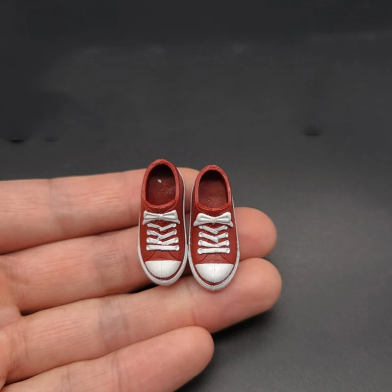 1/12 Scale Male Female Shoes Low-cut Canvas Model For 6 Inches Figma SHF BJD Dam TBLeague Action Figures Dolls Toys Gifts Fans
