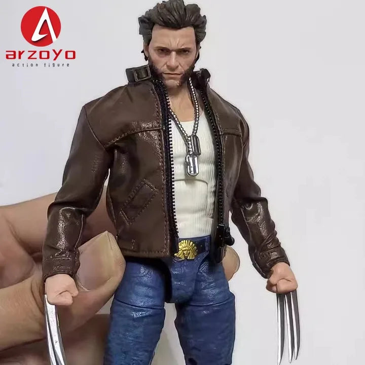 1/12 Scale Male Soldier Leather jacket Clothes Model Fit 6'' Logan Romankey Ant Notaman Male Soldier Action Figure Body