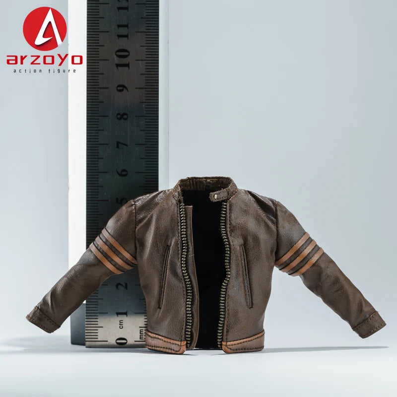 1/12 Scale Male Soldier Leather jacket Clothes Model Fit 6'' Logan Romankey Ant Notaman Male Soldier Action Figure Body