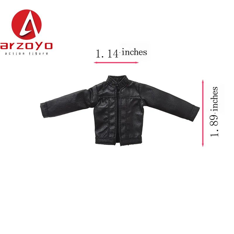 1/12 Scale Leather Jacket Cargo Pants Clothes Model Fit 6" Snail shell Romankey Female Solider Action Figure Body Doll