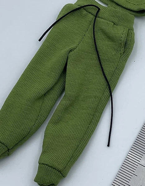 1/12 Scale Male/Female Soldier Clothing Trendy Casual Loose Fitting Hooded Sweater T-shirt Pants Set For 6" Action Figure Body