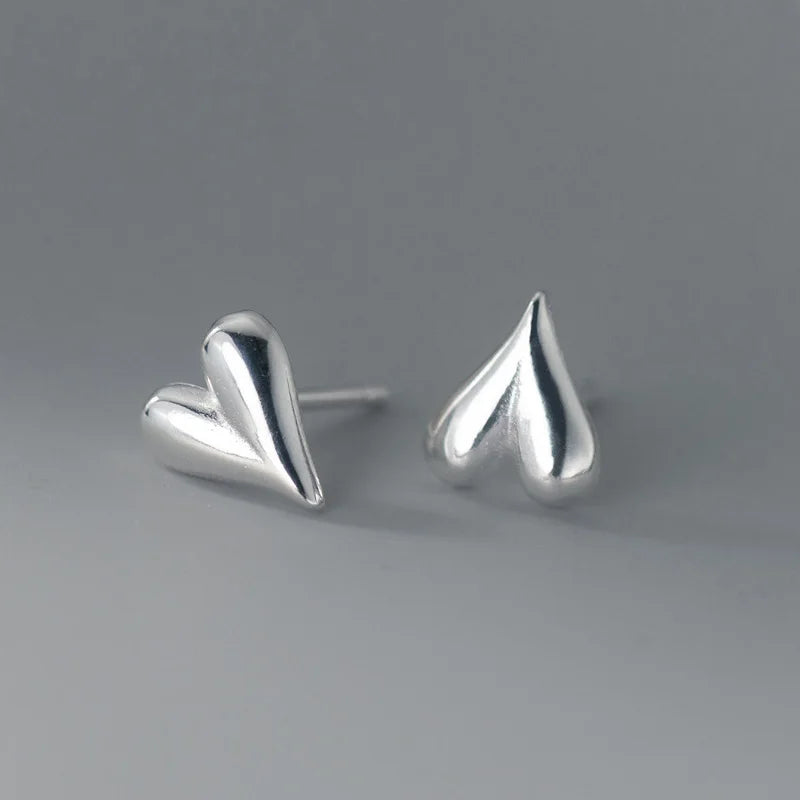 TrustDavis Real 925 Sterling Silver Sweet Heart Earrings for Daughter Mother‘s Day Birthday Gift Fine Jewelry DS3683