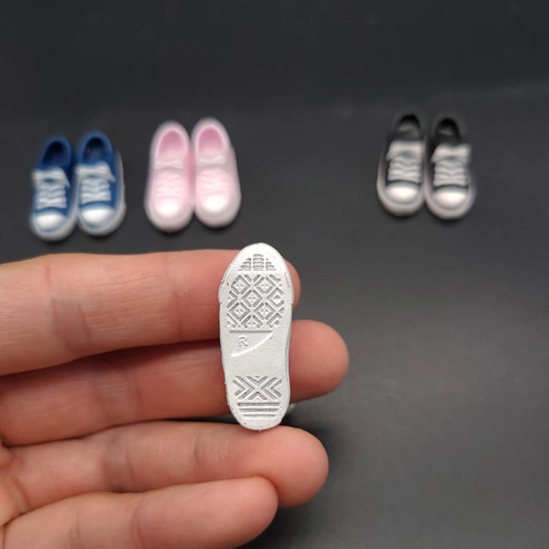1/12 Scale Male Female Shoes Low-cut Canvas Model For 6 Inches Figma SHF BJD Dam TBLeague Action Figures Dolls Toys Gifts Fans