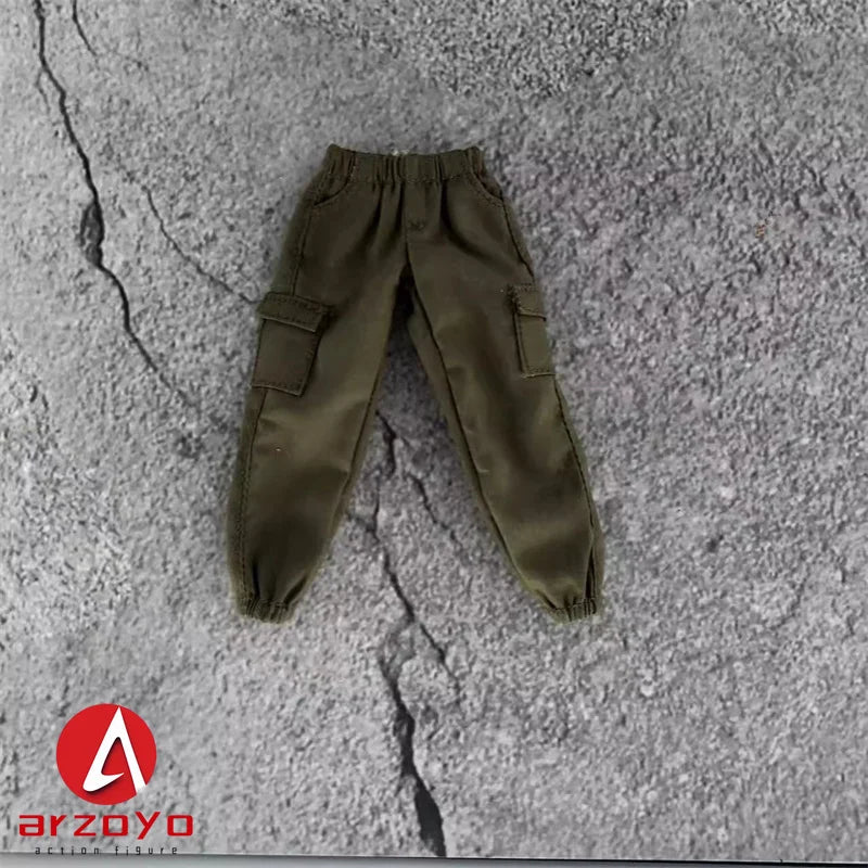 1/12 Scale Leather Jacket Cargo Pants Clothes Model Fit 6" Snail shell Romankey Female Solider Action Figure Body Doll