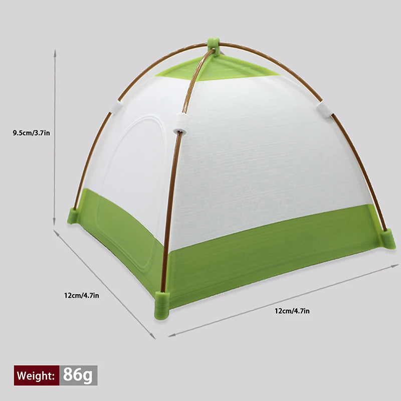 1Set Camping Small Tent Model 1:12 Scale Decorative Miniature Scene Accessories Photography Props Toy Gift