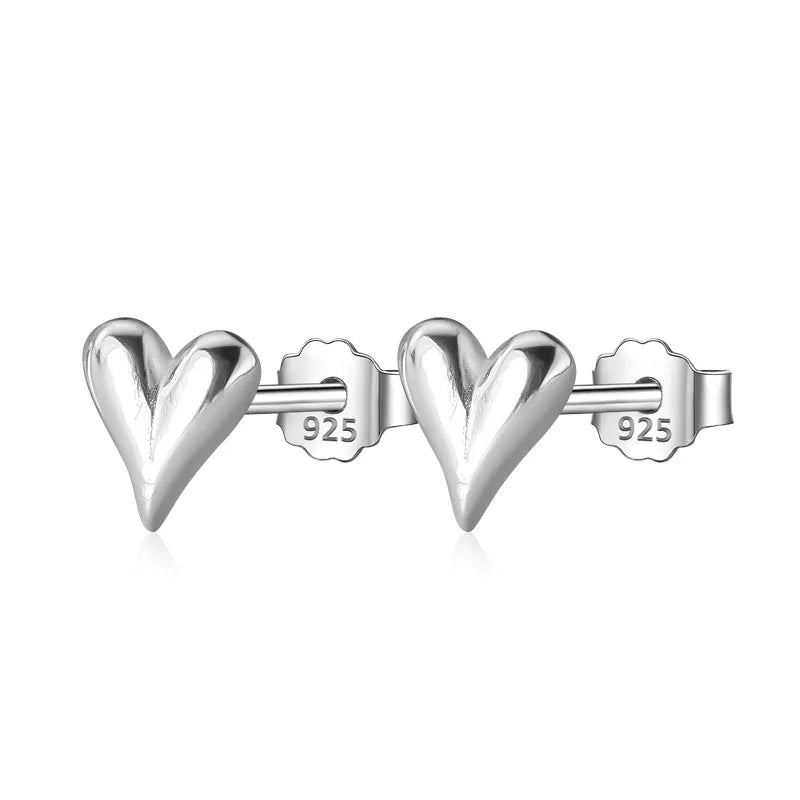 TrustDavis Real 925 Sterling Silver Sweet Heart Earrings for Daughter Mother‘s Day Birthday Gift Fine Jewelry DS3683