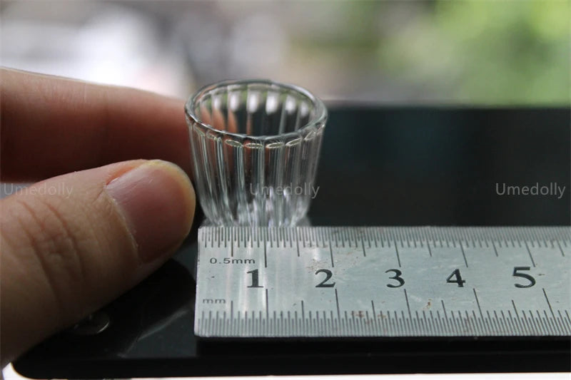 1/4 1/6 1/12 Scale Miniature Dollhouse Wine Glass Mini Dessert Cup Pretend Play Kitchen for Doll Food Toy Accessories