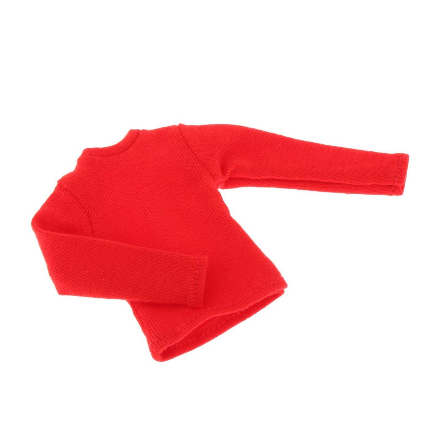 1/12 Scale Long Sleeve T Shirt Miniature Clothing Handmade Doll Clothes for 6in Doll Model Action Figures Accessory