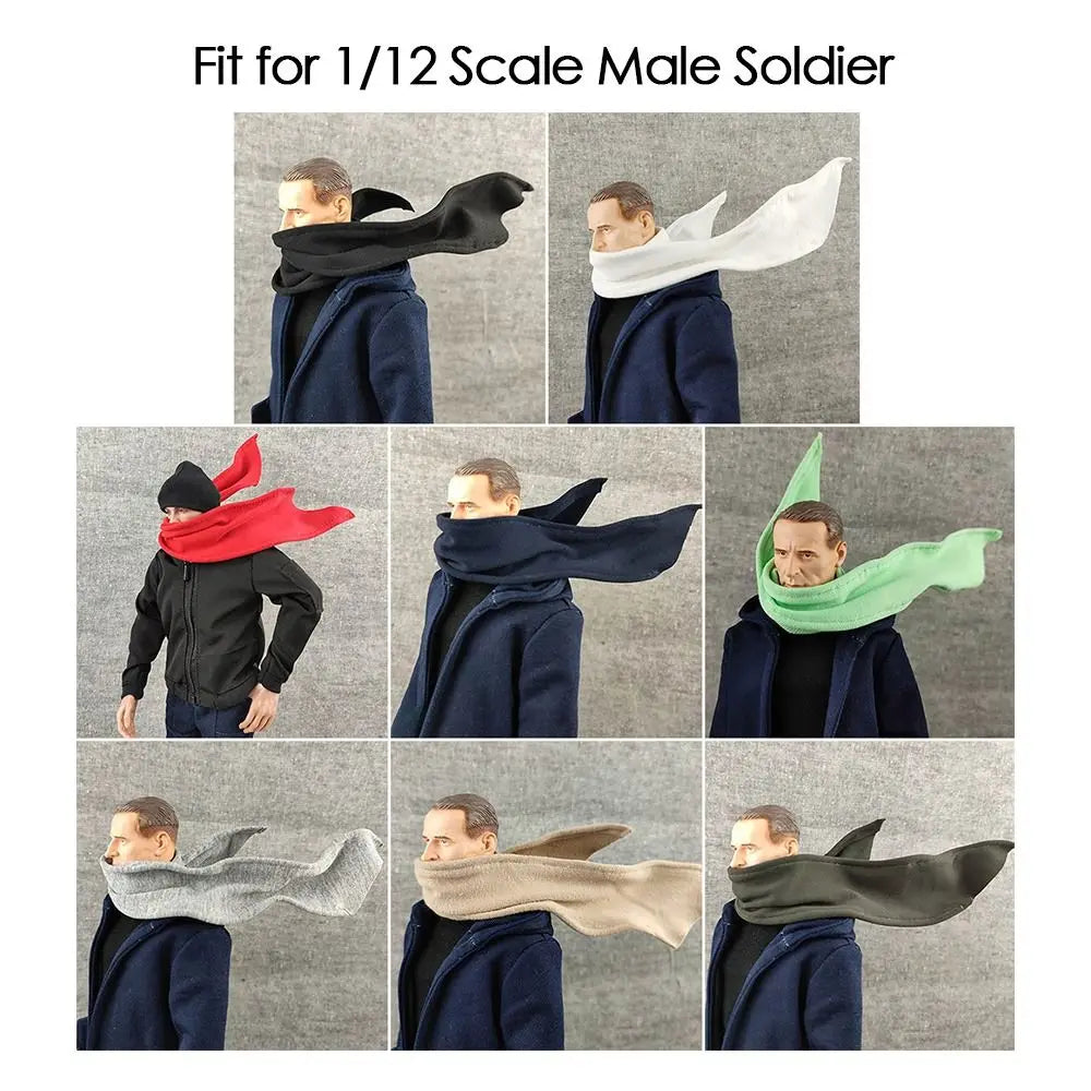 1/12 Scale Male Soldier Model Scarf Model for 6in Action Figure Toy Collection 30cm Doll Neck Scarf diy Doll Clothes Accessories