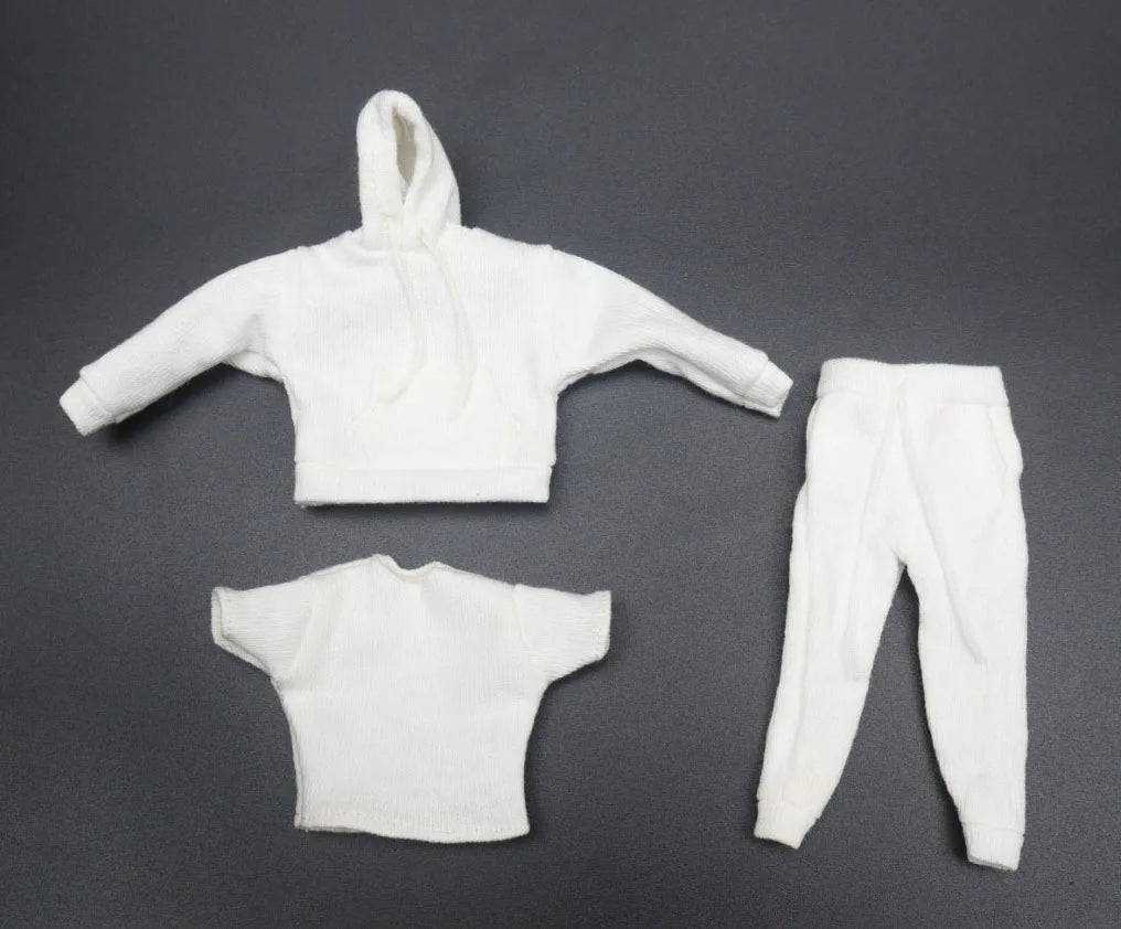 in stock 1/12 Scale male clothes black white yellow red white hoodie fit 6 inches action body model dolls