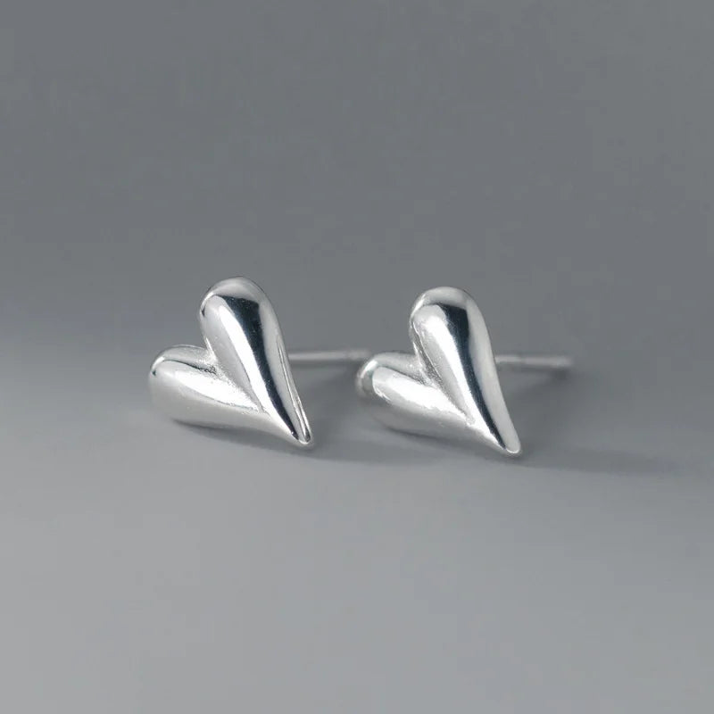 TrustDavis Real 925 Sterling Silver Sweet Heart Earrings for Daughter Mother‘s Day Birthday Gift Fine Jewelry DS3683