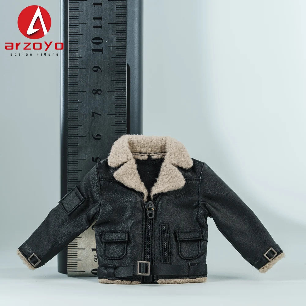 1/12 Scale Male Soldier Leather jacket Clothes Model Fit 6'' Logan Romankey Ant Notaman Male Soldier Action Figure Body