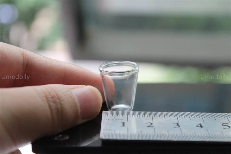 1/4 1/6 1/12 Scale Miniature Dollhouse Wine Glass Mini Dessert Cup Pretend Play Kitchen for Doll Food Toy Accessories