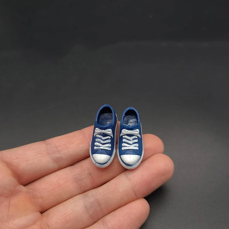 1/12 Scale Male Female Shoes Low-cut Canvas Model For 6 Inches Figma SHF BJD Dam TBLeague Action Figures Dolls Toys Gifts Fans