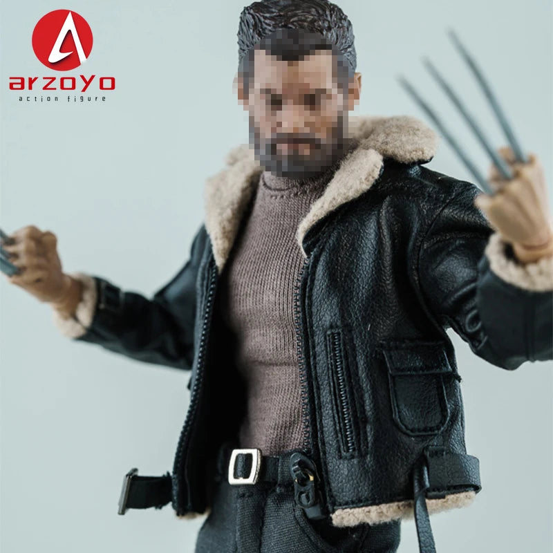 1/12 Scale Male Soldier Leather jacket Clothes Model Fit 6'' Logan Romankey Ant Notaman Male Soldier Action Figure Body
