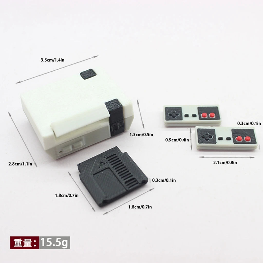 1/12 Dollhouse Miniature Game Console Mini Nostalgic Red And White Machine TV Game Console Model Doll Accessories Toys