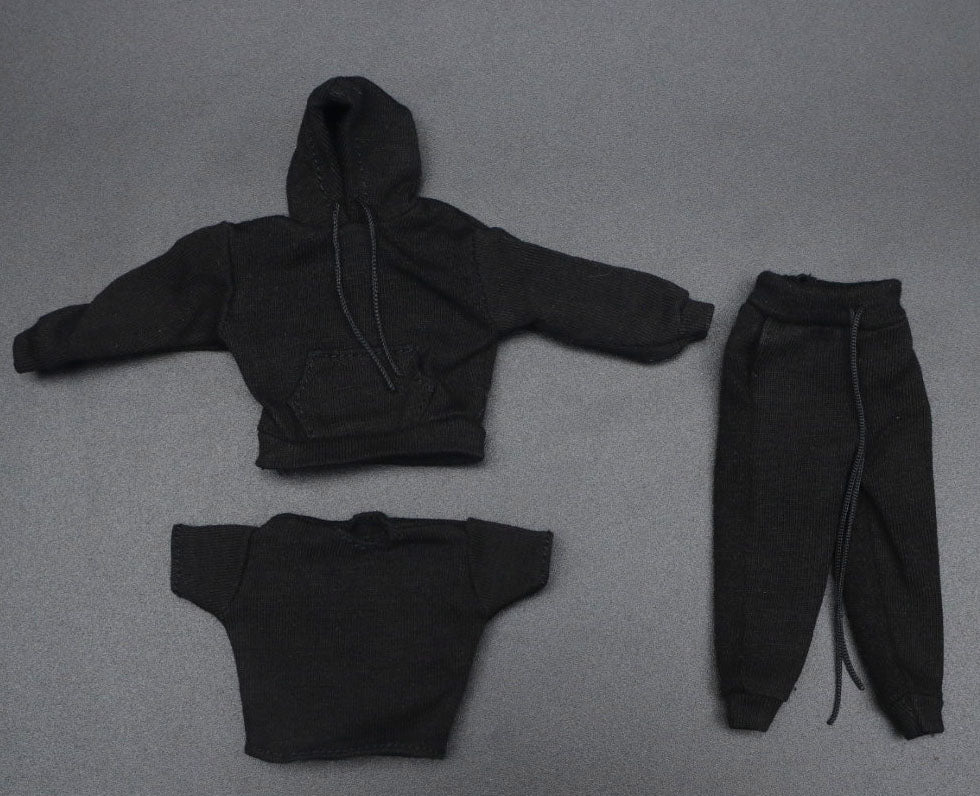 in stock 1/12 Scale male clothes black white yellow red white hoodie fit 6 inches action body model dolls