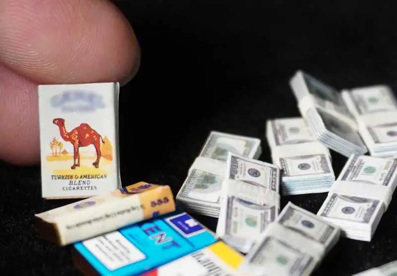 1:12 Scale Dolls Accessories Miniarure Mini Cigarette Case Dollars Cash Money Model Toys For Ob11 BJD Dollhouse Scenes Decorati