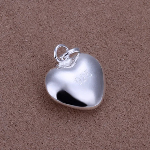 925 sterling Silver Solid Romantic heart Necklace For Women Fashion party wedding accessories jewelry christmas gifts
