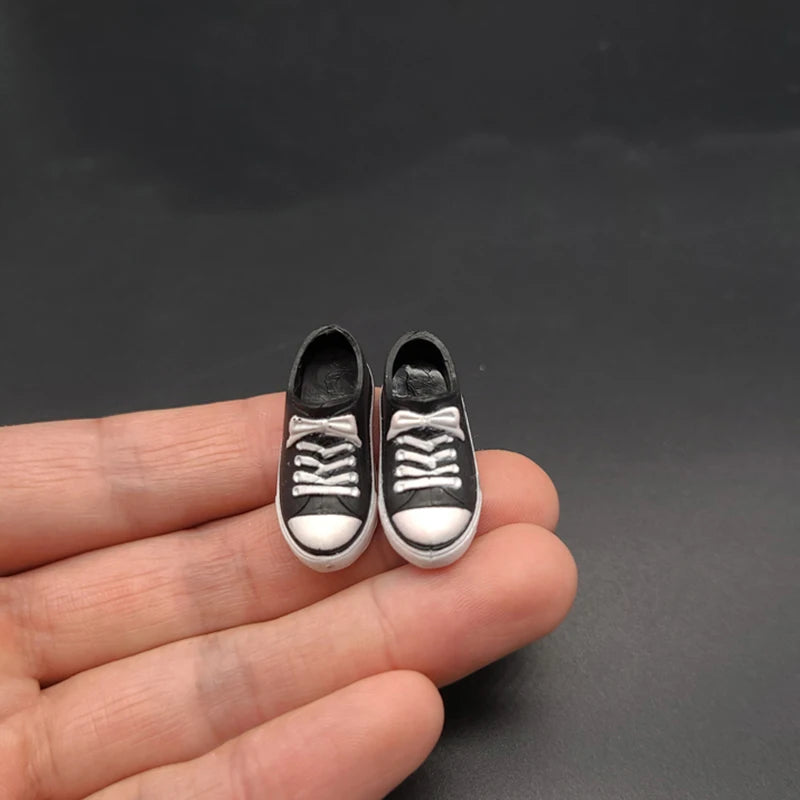 1/12 Scale Male Female Shoes Low-cut Canvas Model For 6 Inches Figma SHF BJD Dam TBLeague Action Figures Dolls Toys Gifts Fans