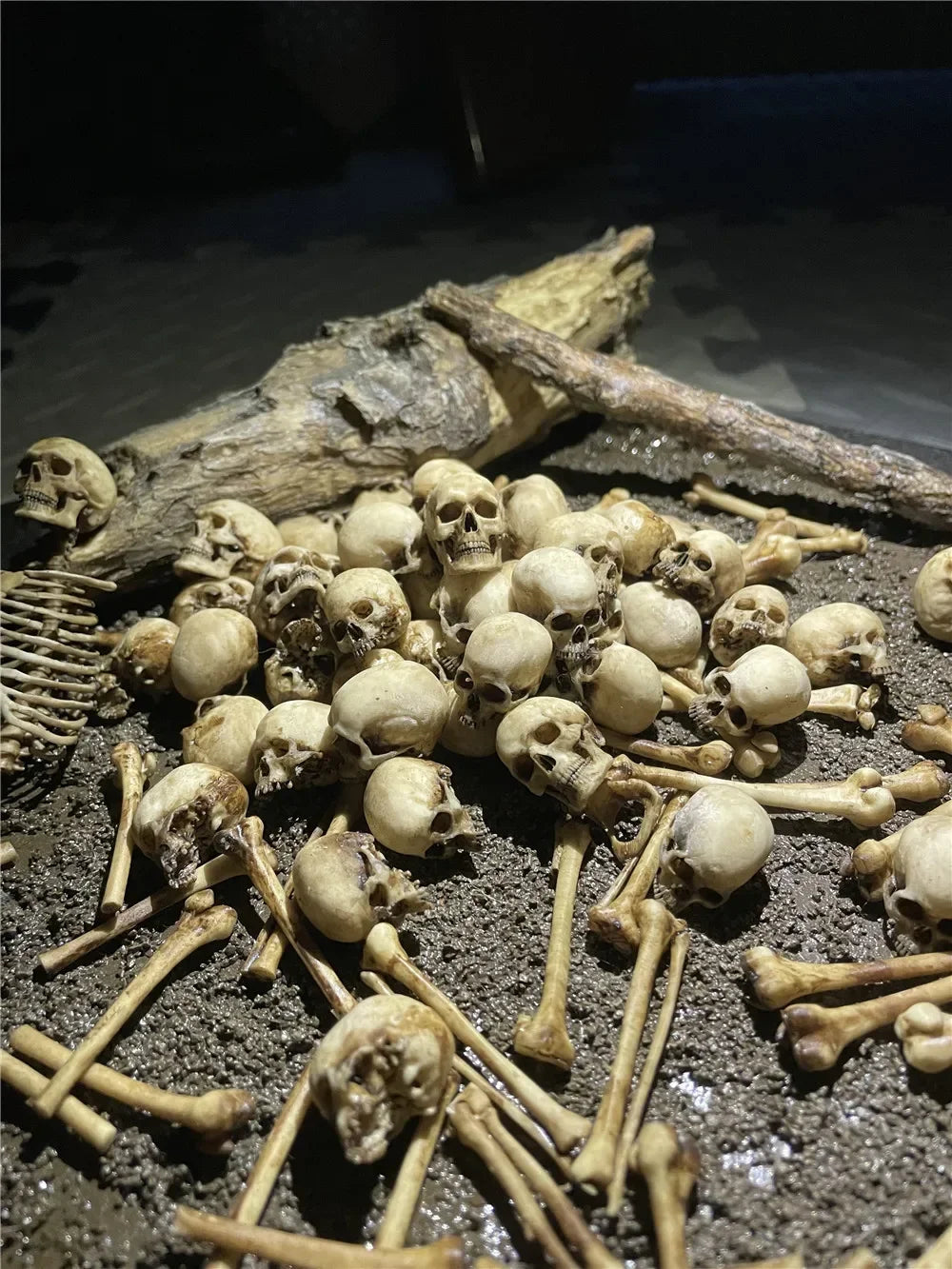 High Quality 1:12 Skeleton Miniatures Figurines Skull Miniature Model for Halloween Home Dollhouse Plant Fish Tank Decoration