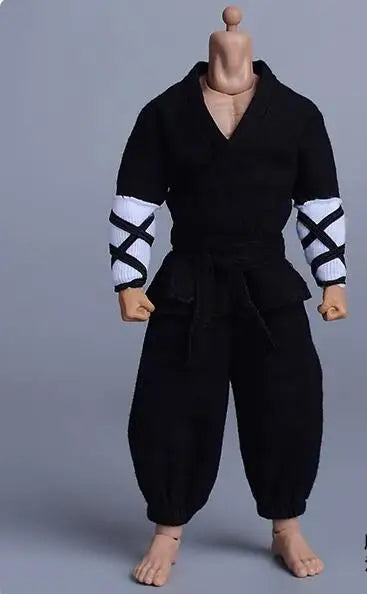 1/12 Scale Vintage Kung Fu Shoes T-shirt Pants Suit Clothes Lantern Pants Model for 6'' Romankey Male Soldiers Action Figure