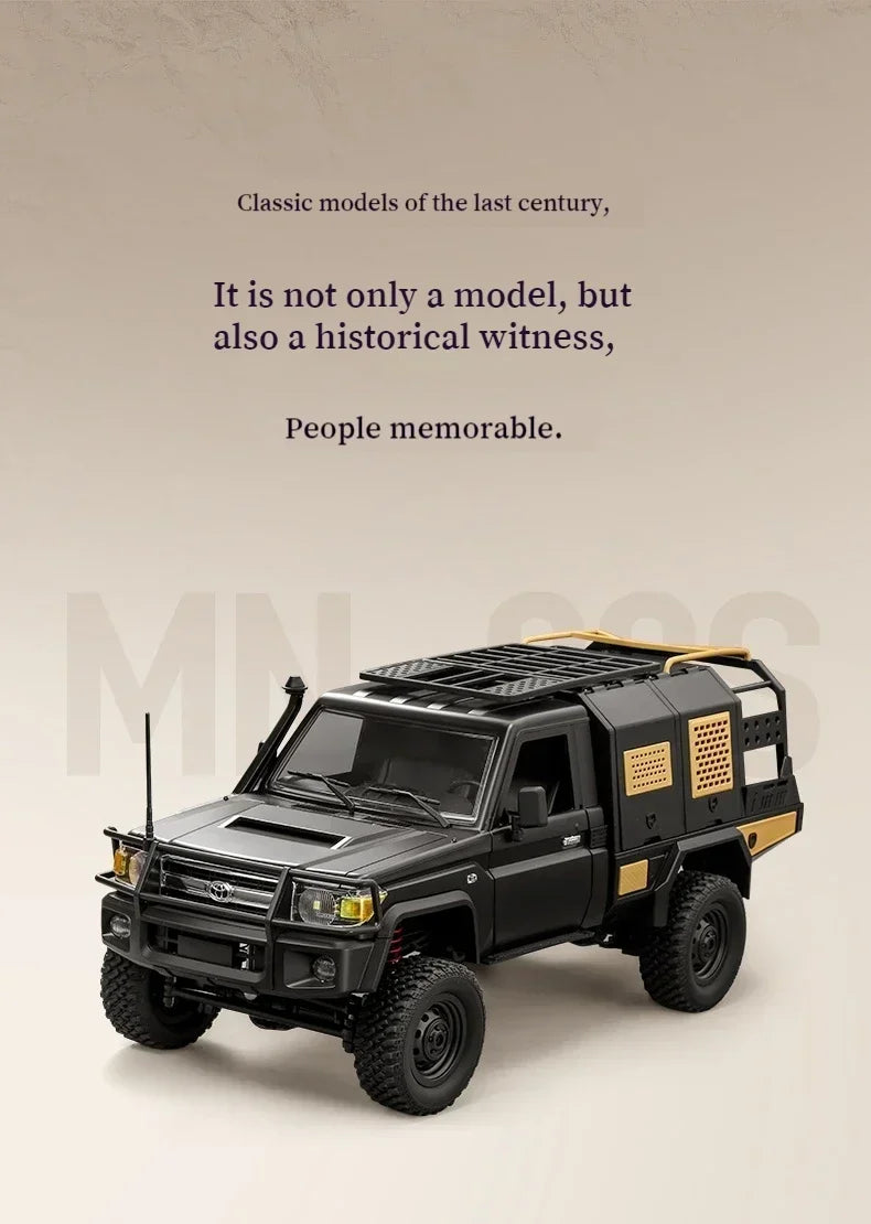 MN MN82 1:12 Retro Rc Car With LED Lights Full-scale Simulation LC79 Professional 4WD Remote Control Pickup RC Truck Model Toys