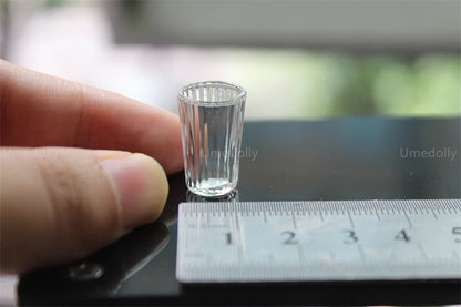1/4 1/6 1/12 Scale Miniature Dollhouse Wine Glass Mini Dessert Cup Pretend Play Kitchen for Doll Food Toy Accessories